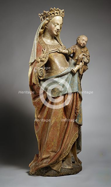Virgin and Child with Bird, French, mid-15th century. Creator: Unknown.