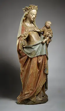 Virgin and Child with Bird, French, mid-15th century. Creator: Unknown