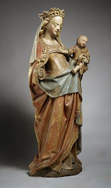 Virgin and Child with Bird, French, mid-15th century. Creator: Unknown