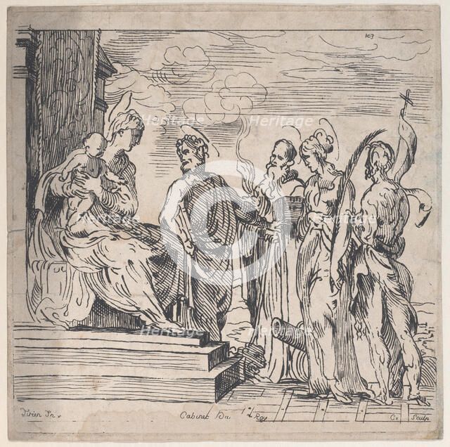 Virgin and Child with Four Saints, 18th century. Creator: Caylus, Anne-Claude-Philippe de.
