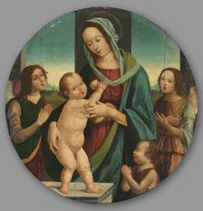 Virgin and Child with John the Baptist and Angels, c. 1500. Creator: Pietro del Donzello (Italian, 1452-1509)