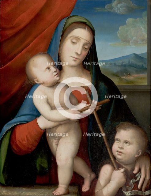 Virgin and child with John the Baptist as a Boy, 1510-1515. Creator: Francesco Francia.