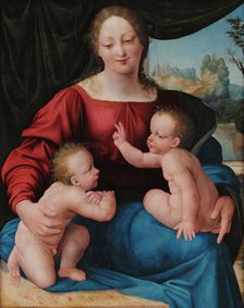 Virgin and child with John the Baptist as a Boy. Creator: Cesare da Sesto (1477-1523)