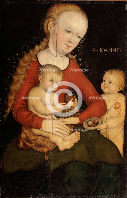 Virgin and child with John the Baptist as a Boy'. Creator: Cranach, Lucas, the Elder (1472-1553).
