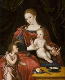 Virgin and child with John the Baptist as a Boy. Creator: Orley, Bernaert, van (1488-1541)