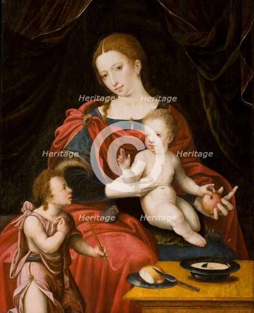Virgin and child with John the Baptist as a Boy. Creator: Orley, Bernaert, van (1488-1541).