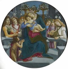 Virgin and child with John the Baptist as a Boy and Angels, . Creator: Botticelli; Sandro (1445-1510)