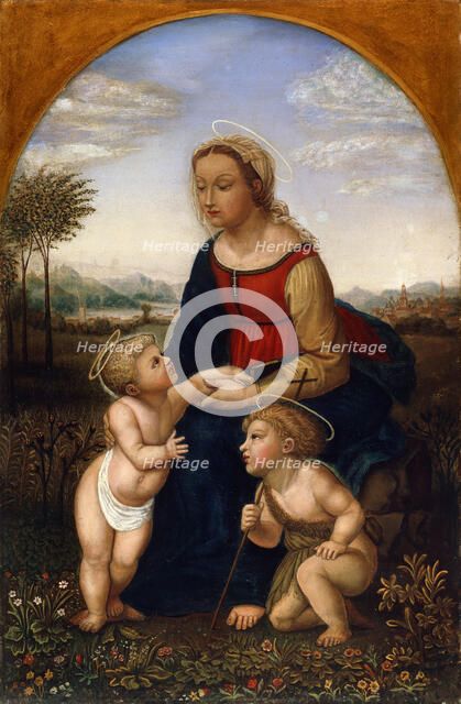 'Virgin and Child with John the Baptist as a Boy', early 19th century. Artist: Franz Pforr