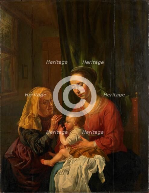 Virgin and Child with St Anne, 1630. Creator: Dirck van Hoogstraten.