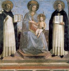 Virgin and Child with St Anthony of Padua and St Thomas Aquinas early 15th century. Artist: Fra Angelico