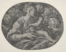 Virgin and Child with St. John, 1500s. Creator: Unknown