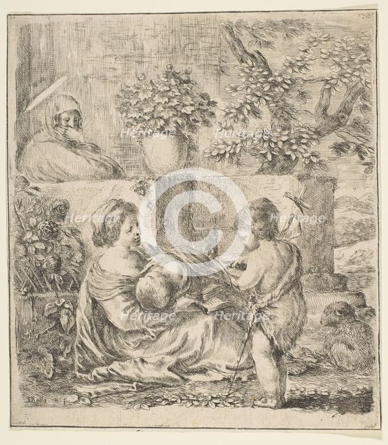 Virgin and Child with St. John the Baptist and St. Elizabeth, ca. 1641. Creator: Stefano della Bella.