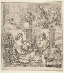 Virgin and Child with St. John the Baptist and St. Elizabeth, ca. 1641. Creator: Stefano della Bella