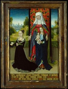 Virgin and Child with Saint Anne Presenting Anna van Nieuwenhove, 1479-82. Creator: Master of the Saint Ursula Legend