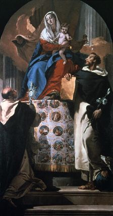 Virgin and Child with Saint Dominic and Saint Hyacinth 1740-1750. Artist: Giovanni Battista Tiepolo