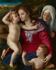 Virgin and Child with Saint Elizabeth and Saint John the Baptist, about 1540-1545. Creator: Agnolo Bronzino