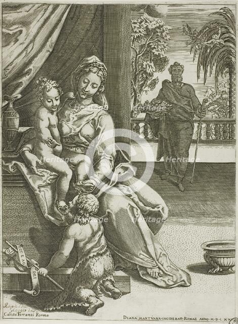 Virgin and Child with Saint John, 1575. Creator: Diana Mantuana.