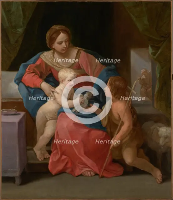 Virgin and Child with Saint John the Baptist, about 1640-1642. Creator: Guido Reni.