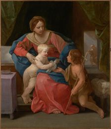Virgin and Child with Saint John the Baptist, about 1640-1642. Creator: Guido Reni