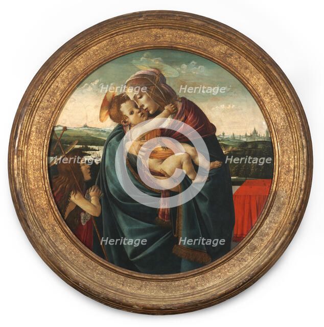 Virgin And Child With Saint John The Baptist, c1490. Creators: Workshop of Sandro Botticelli, Sandro Botticelli.