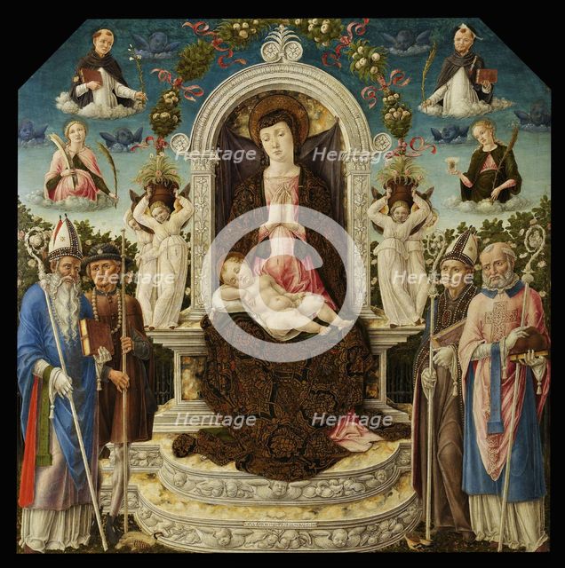 Virgin and child with Saints.