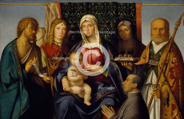 Virgin and Child with Saints and a Donor, 1505-1515. Creator: Boccaccio Boccaccino.