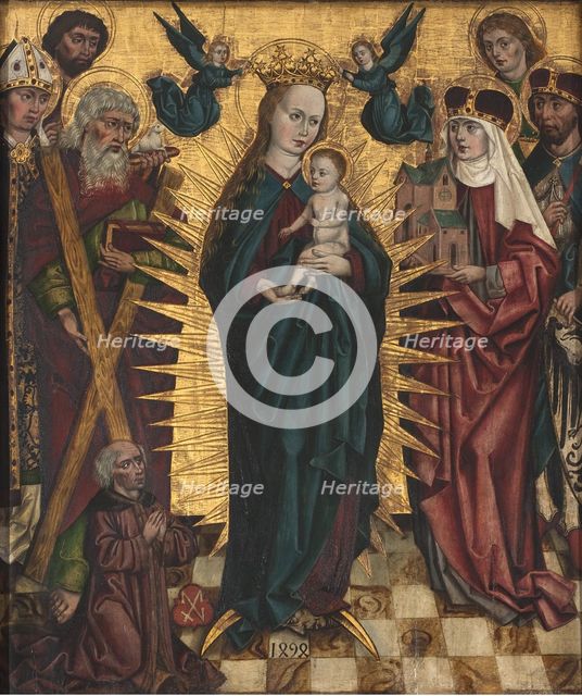 Virgin and child with Saints Andrew, Hedwig of Silesia, John the Baptist, John the Evangelist, Stani