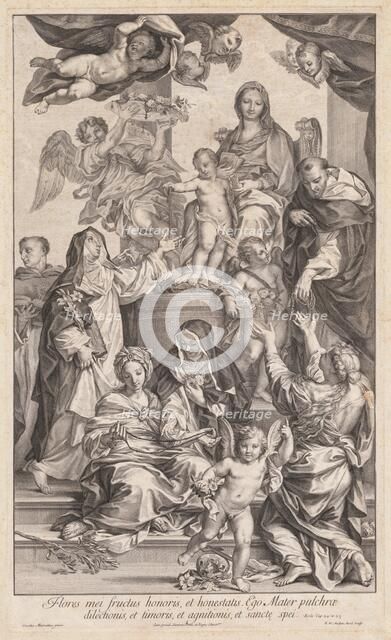 Virgin and Child with Saints, c. 1720-1730. Creator: Robert van Audenaerd (Dutch, 1663-1743).