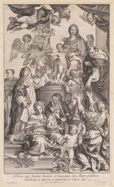 Virgin and Child with Saints, c. 1720-1730. Creator: Robert van Audenaerd (Dutch, 1663-1743)