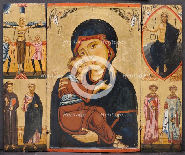 Virgin and Child with Saints, c. 1230s. Creator: Berlinghiero (Italian, bef 1242).