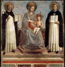 Virgin and Child with Saints Dominicus and Thomas Aquinas 1424-1430. Artist: Fra Angelico