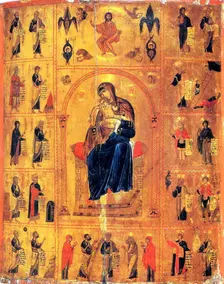 Virgin and Child with Saints, early 12th century. Creator: Byzantine icon