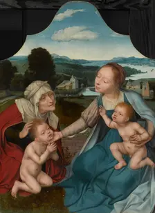 Virgin And Child With Saints Elizabeth and John the Baptist, c1520-25 Creator: Quentin Metsys I
