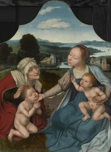 Virgin And Child With Saints Elizabeth and John the Baptist, c1520-25 Creator: Quentin Metsys I