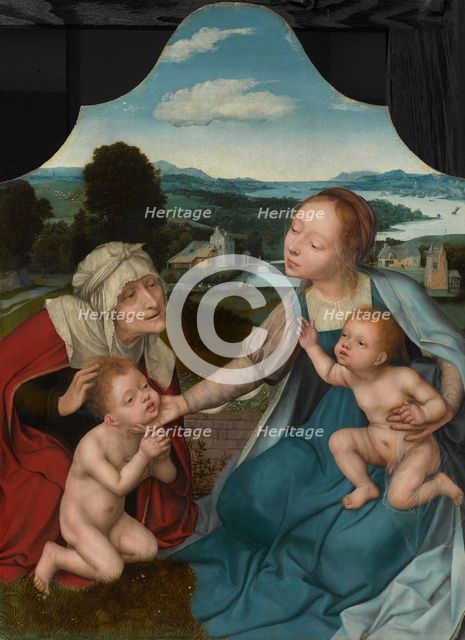 Virgin And Child With Saints Elizabeth and John the Baptist, c1520-25 Creator: Quentin Metsys I.