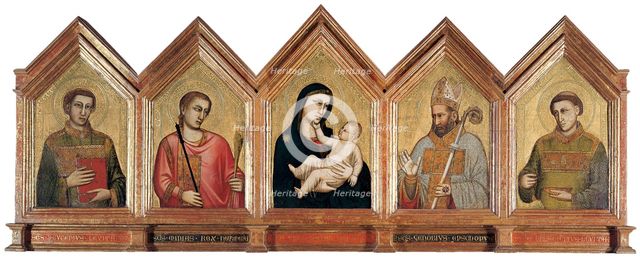Virgin and child with Saints Eugenius, Minias, Zenobius and Crescentius.