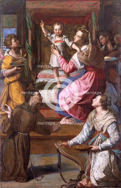 'Virgin and Child with Saints Francis and Lucy', 1583. Creator: Alessandro Allori.