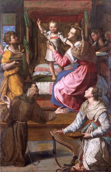 Virgin and Child with Saints Francis and Lucy 1583. Creator: Alessandro Allori