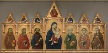 Virgin and Child with Saints Francis, Andrew, Paul, Peter, Stephen, and Louis of Toulouse, c1317-21 Creator: Ugolino da Siena