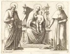 Virgin and Child with Saints James and Jerome, 1608/1611. Creator: Jacques Callot
