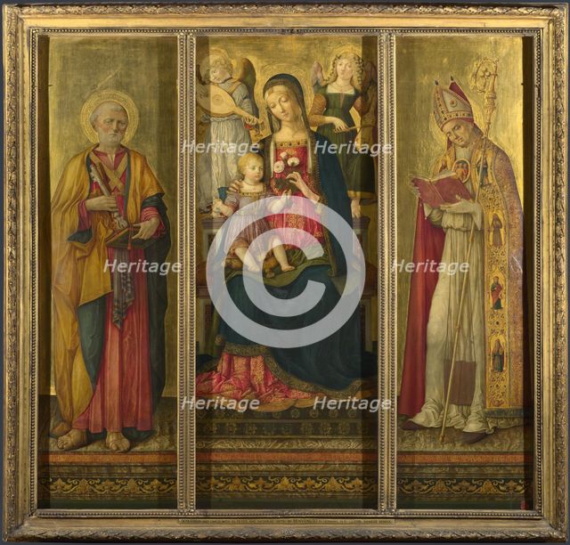 Virgin and Child with Saints Peter and Nicholas, 1479. Artist: Benvenuto di Giovanni (ca. 1436-1518)