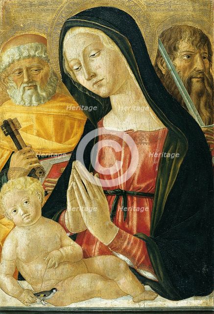 Virgin and Child with Saints Peter and Paul, c1485. Creator: Neroccio di Bartolomeo di Benedetto de' Landi workshop.