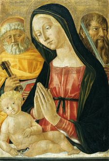 Virgin and Child with Saints Peter and Paul, c1485. Creator: Neroccio di Bartolomeo di Benedetto de Landi workshop