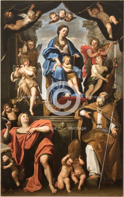 Virgin and Child with Saints Petronius and John the Evangelist, 1625-1629. Creator: Domenichino (1581-1641).
