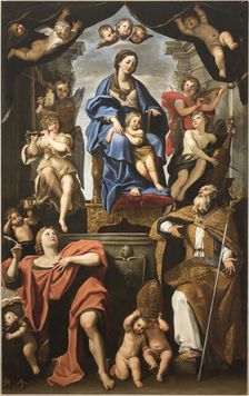 Virgin and Child with Saints Petronius and John the Evangelist, 1625-1629. Creator: Domenichino (1581-1641)