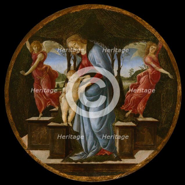 Virgin and Child with Two Angels, 1485/95. Creator: Sandro Botticelli.