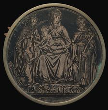 Virgin and Child with Two Martyrs and Donor. Creator: Unknown