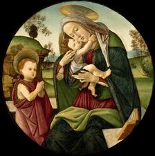 Virgin and Child with the Infant Saint John the Baptist, 1490-1500. Creator: Botticelli, Sandro (1445-1510)