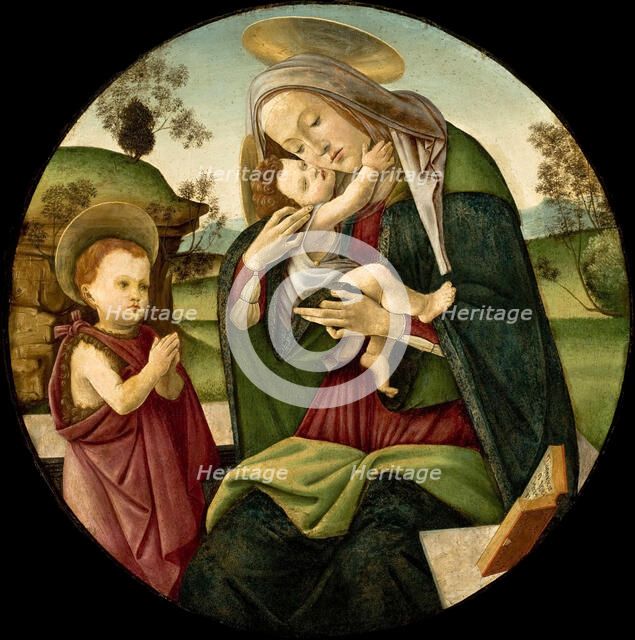 Virgin and Child with the Infant Saint John the Baptist, 1490-1500. Creator: Botticelli, Sandro (1445-1510).
