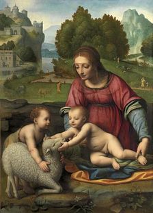 Virgin and Child with the Infant Saint John the Baptist, 1523. Creator: Bernardino Luini